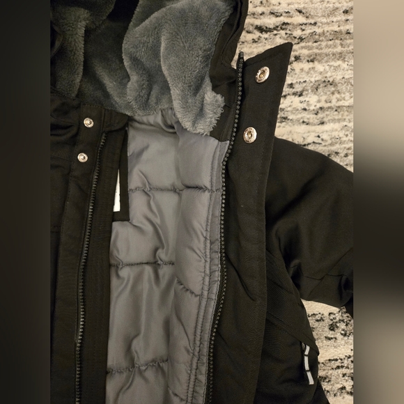 Gap kids black parka puffer coat - Picture 3 of 4